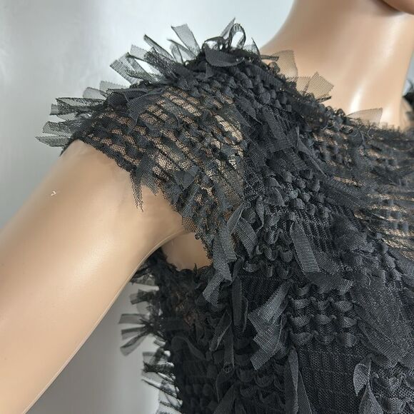 Dixie Short Sleeve Stretchy Cocktail Christmas Mini Dress In Black Size S - Picture 2 of 8